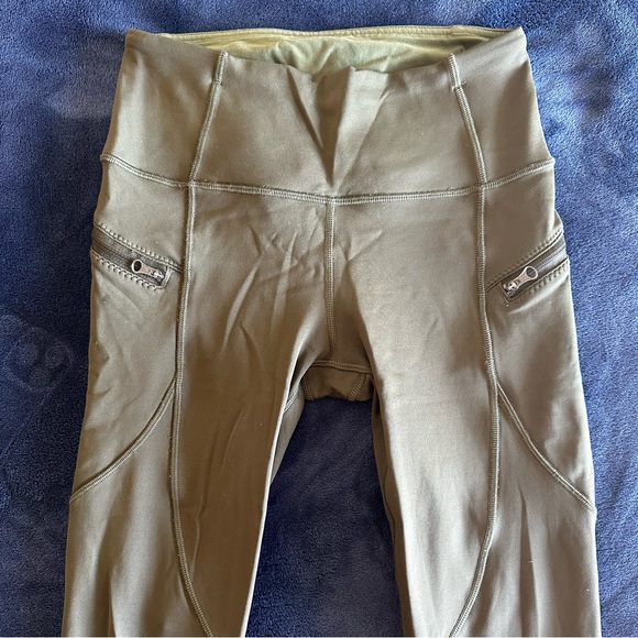 First Mile Tech Tight 2 Military Green Run Tech Fleece lined, zipper pockets - Picture 11 of 17